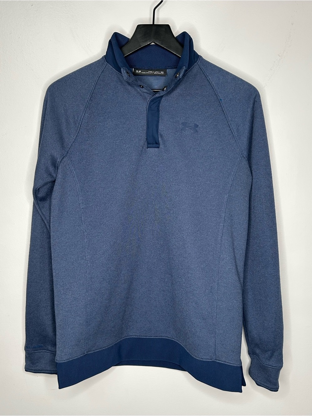 Under Armour Blue Quarter Snap Long Sleeve Pullover Size YXL
